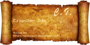 Czipczer Ida névjegykártya