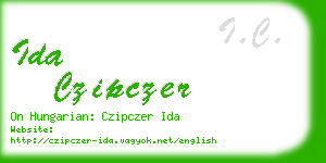 ida czipczer business card
